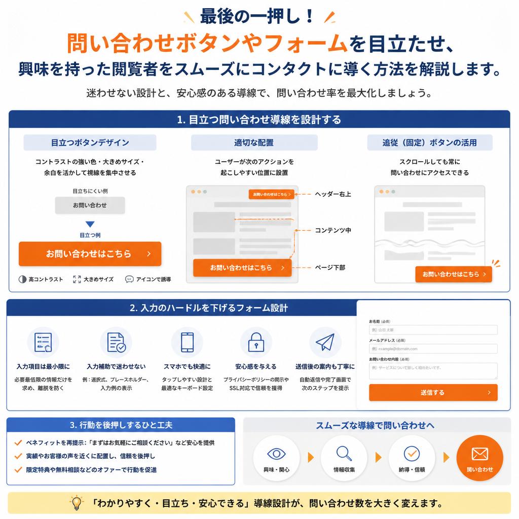 問い合わせを促進する仕組み作り