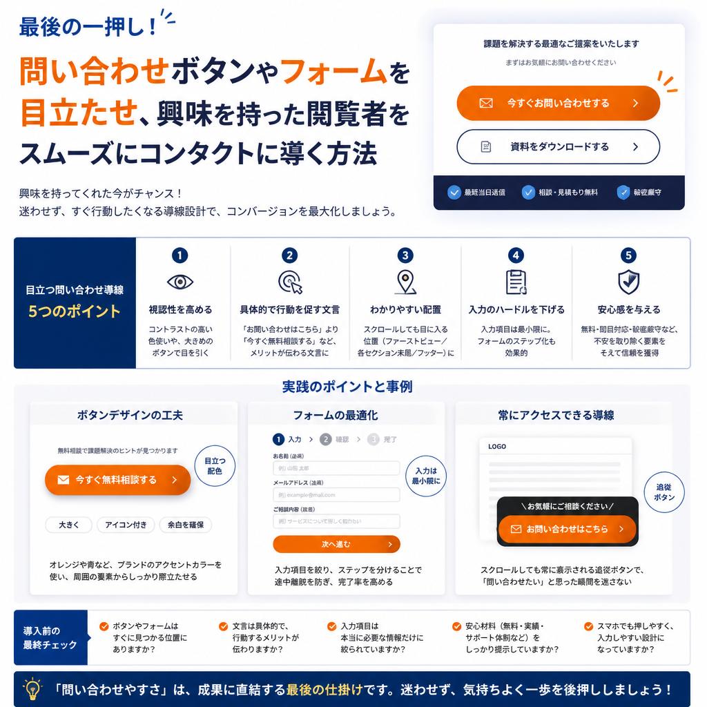 問い合わせを促進する仕組み作り
