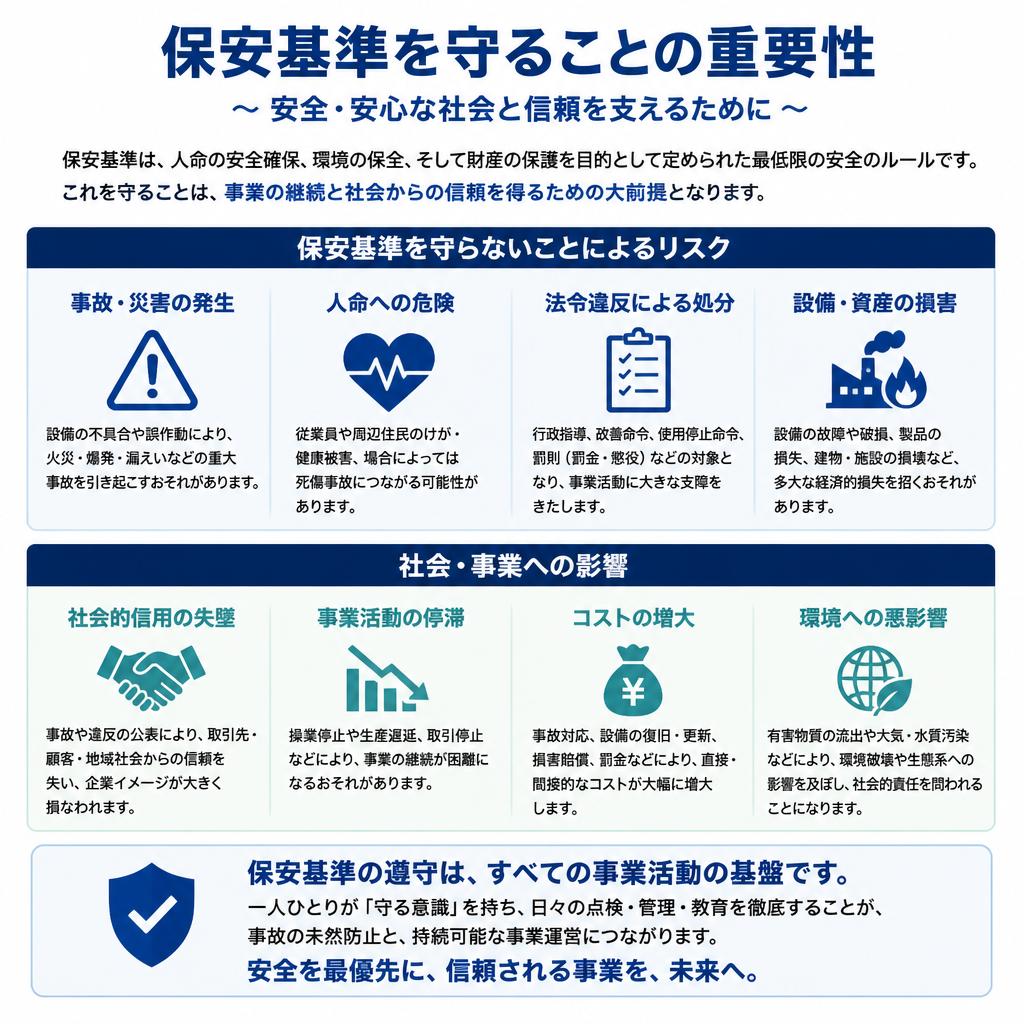 遵守しないリスクと影響
