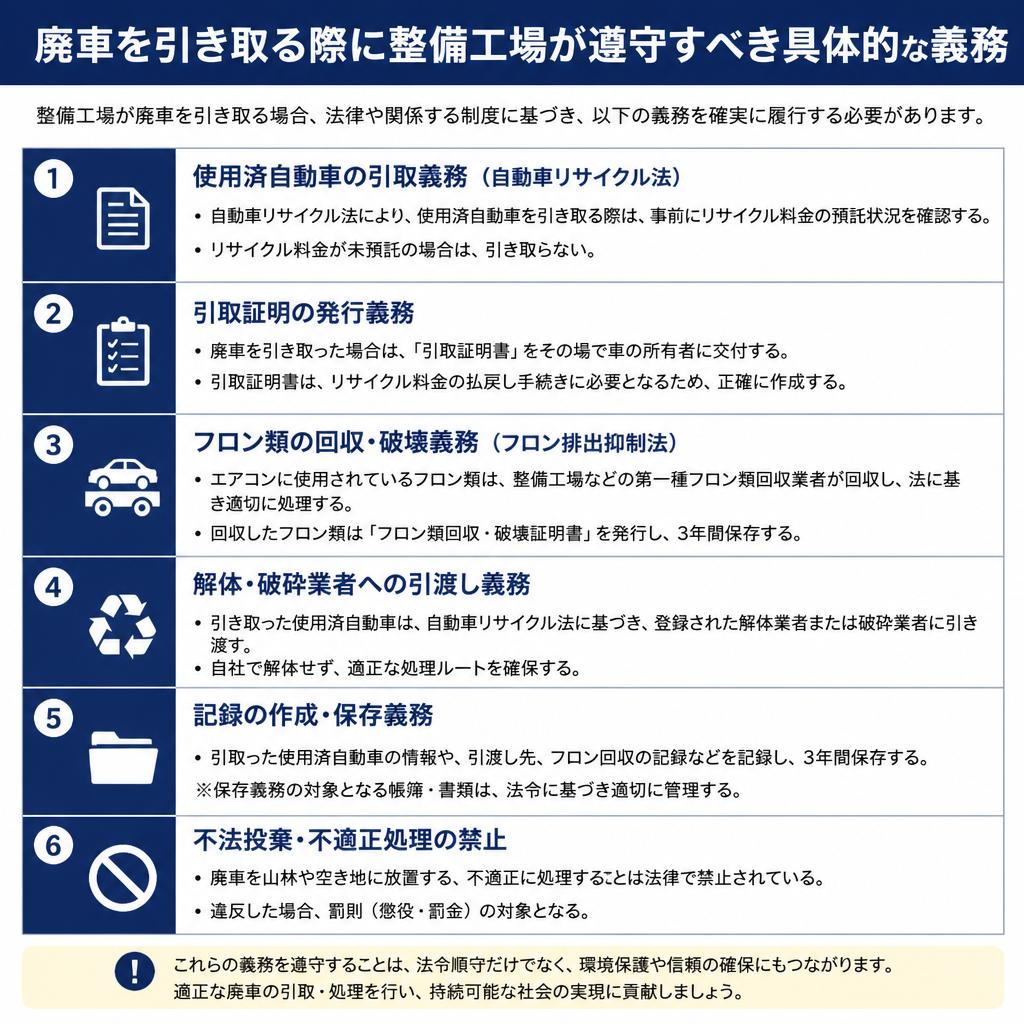 廃車引き取り時の義務