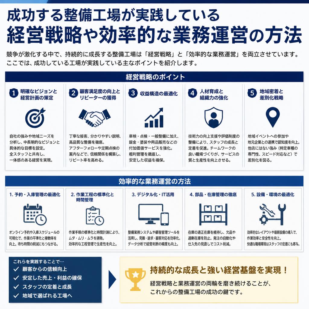成功の秘訣:儲かる整備工場の運営方法
