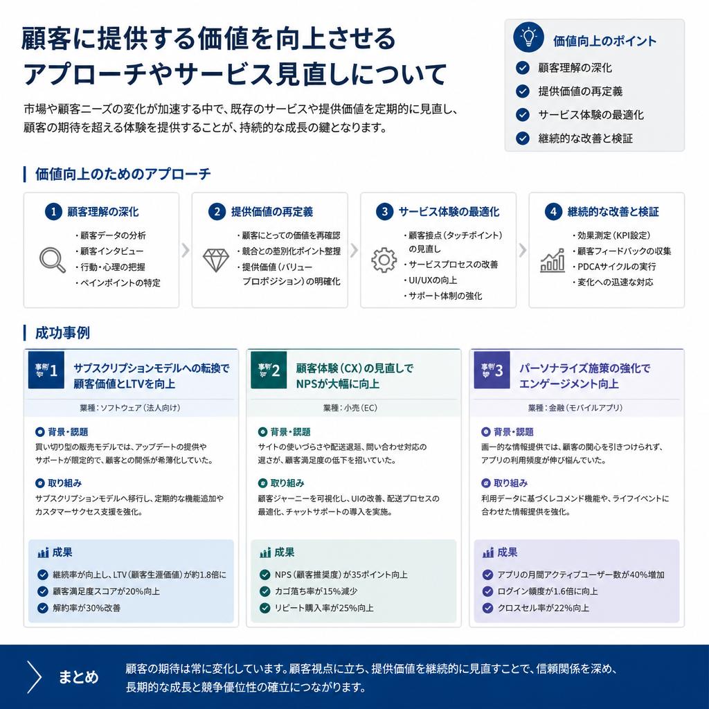 単価アップのための具体的施策