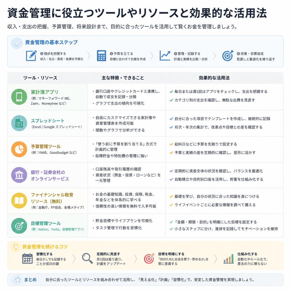 資金繰り改善に役立つツールとリソース