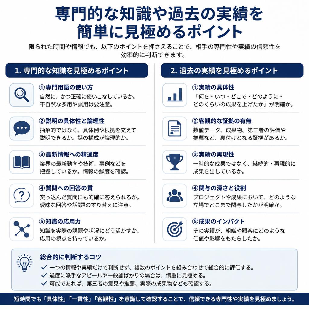 4. 専門性・実績をチェックする