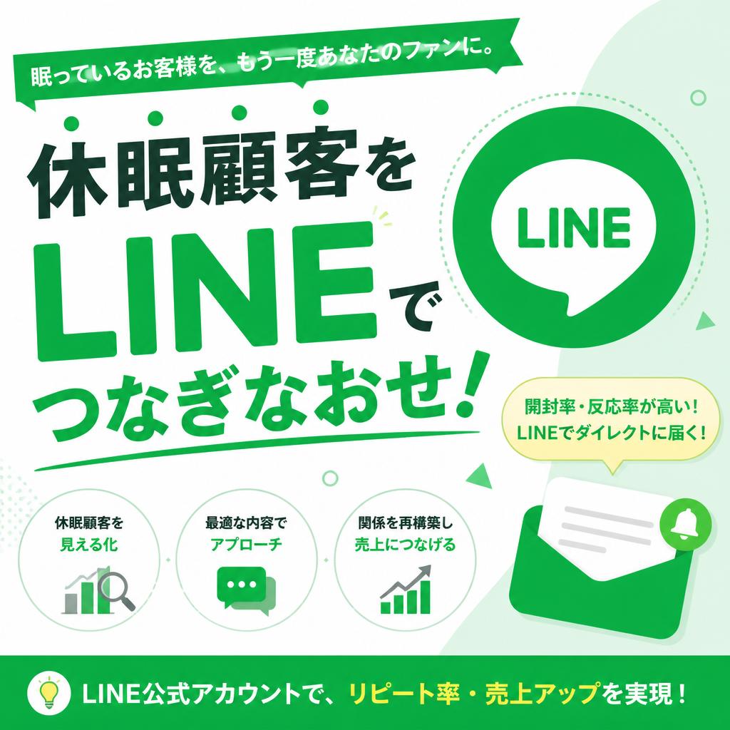 休眠顧客をLINEでつなぎなおせ！