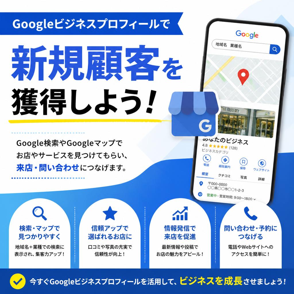 Googleビジネスプロフィールで新規顧客を獲得しよう！