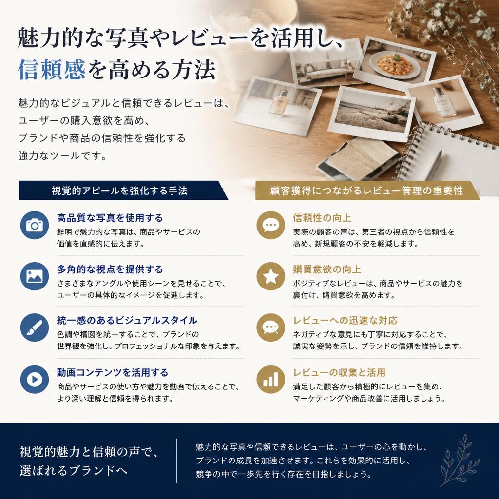 4. 写真とレビューの活用法