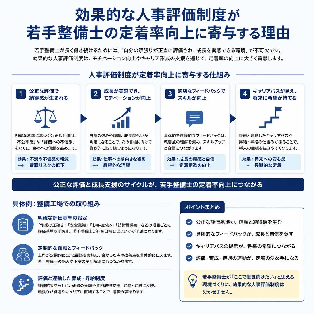 定着率を上げるための人事評価制度の重要性