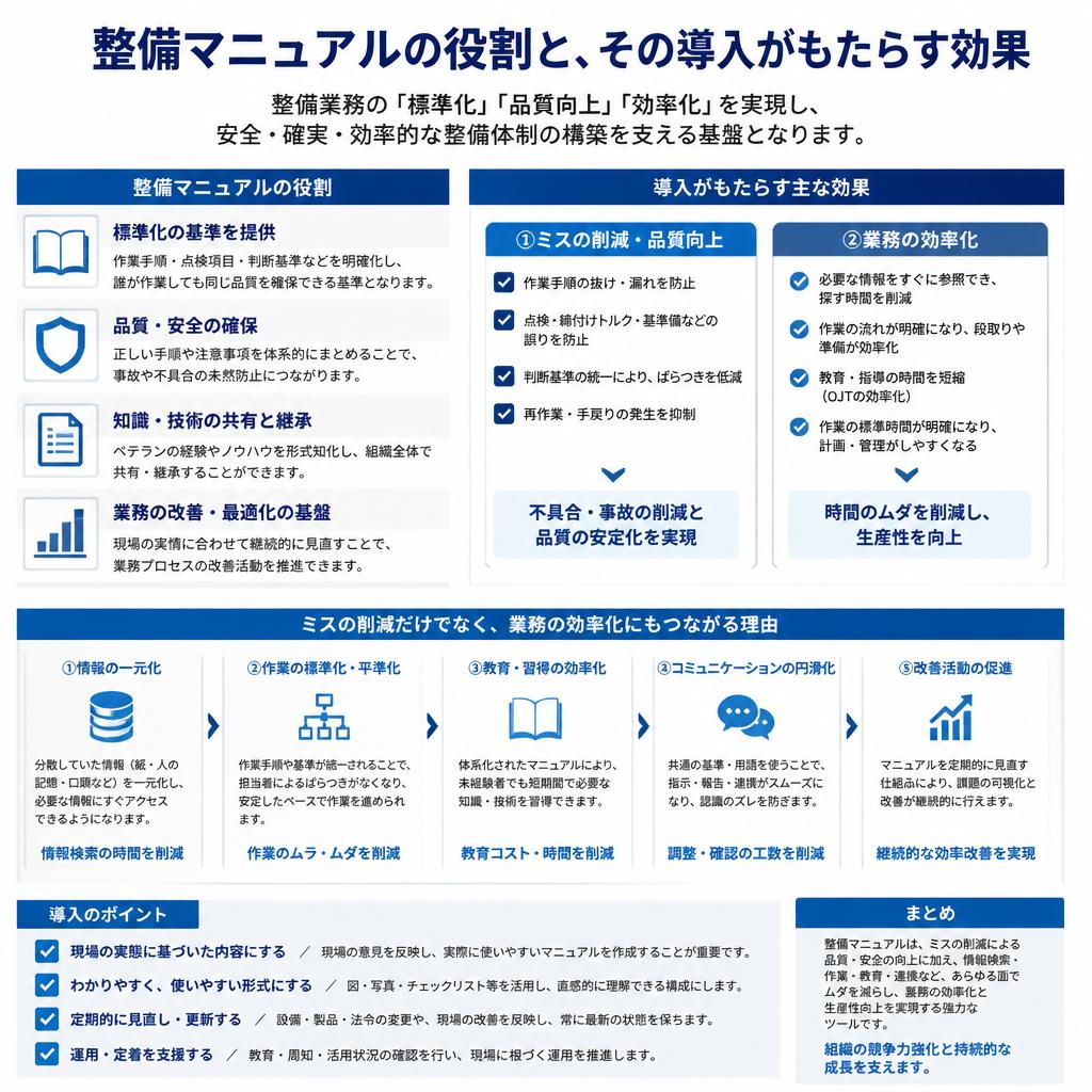 整備マニュアルの重要性