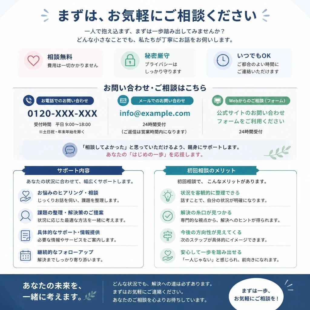 まずは無料相談からスタート！