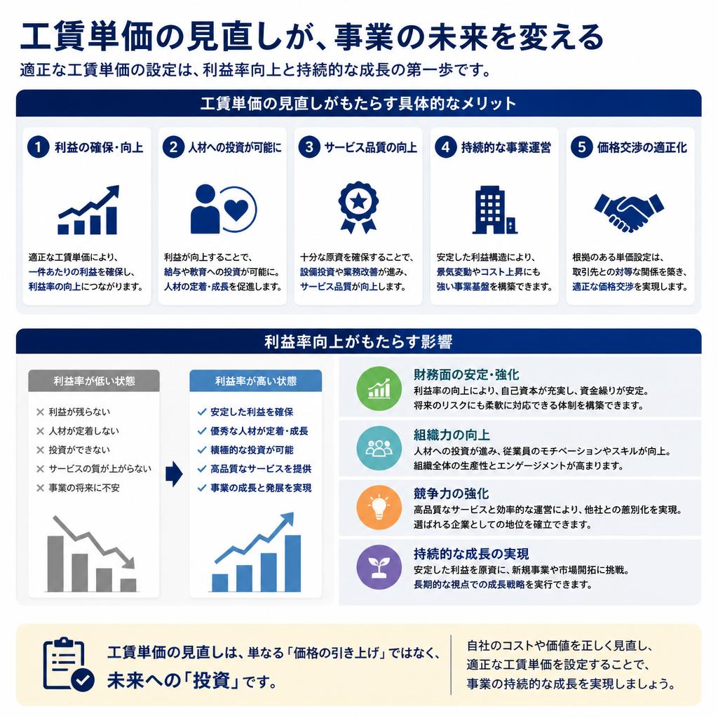 4. 工賃単価の見直しがもたらすメリット