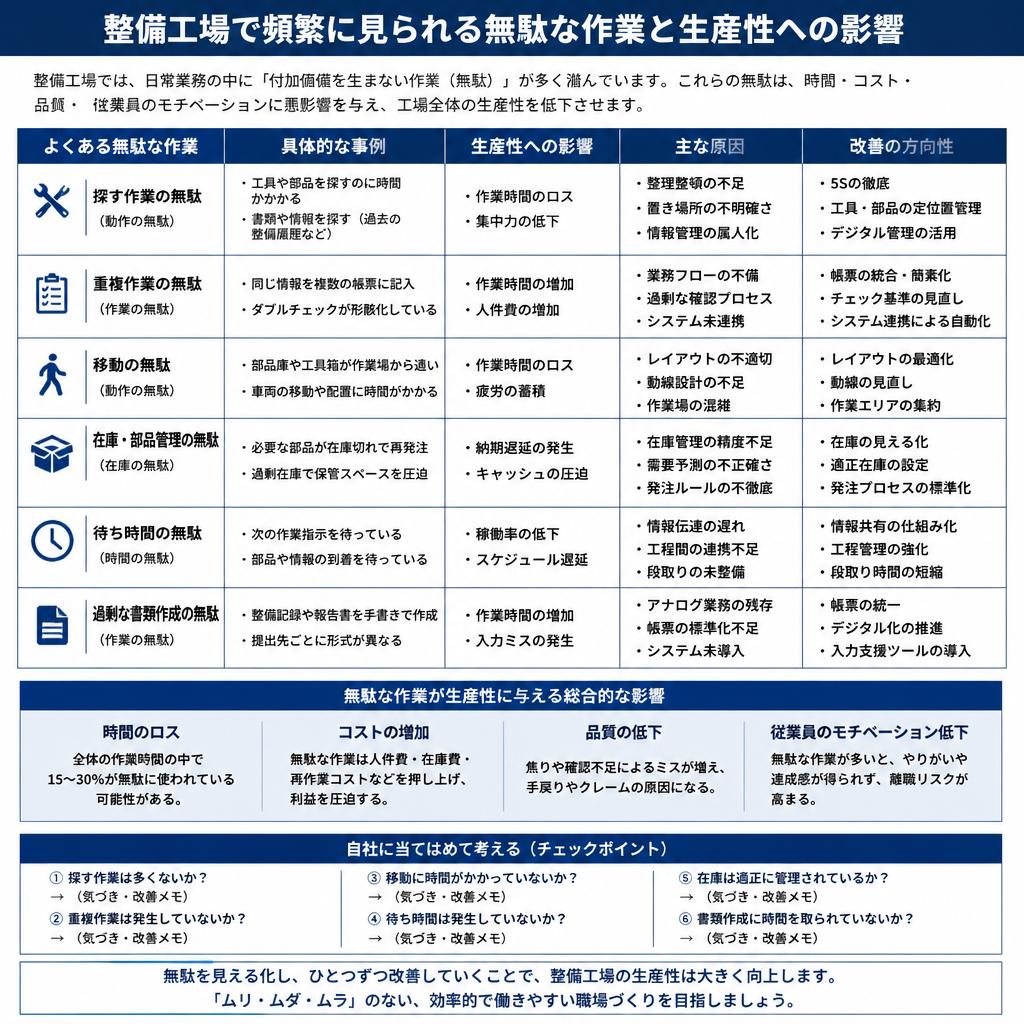 無駄な作業の具体例と影響