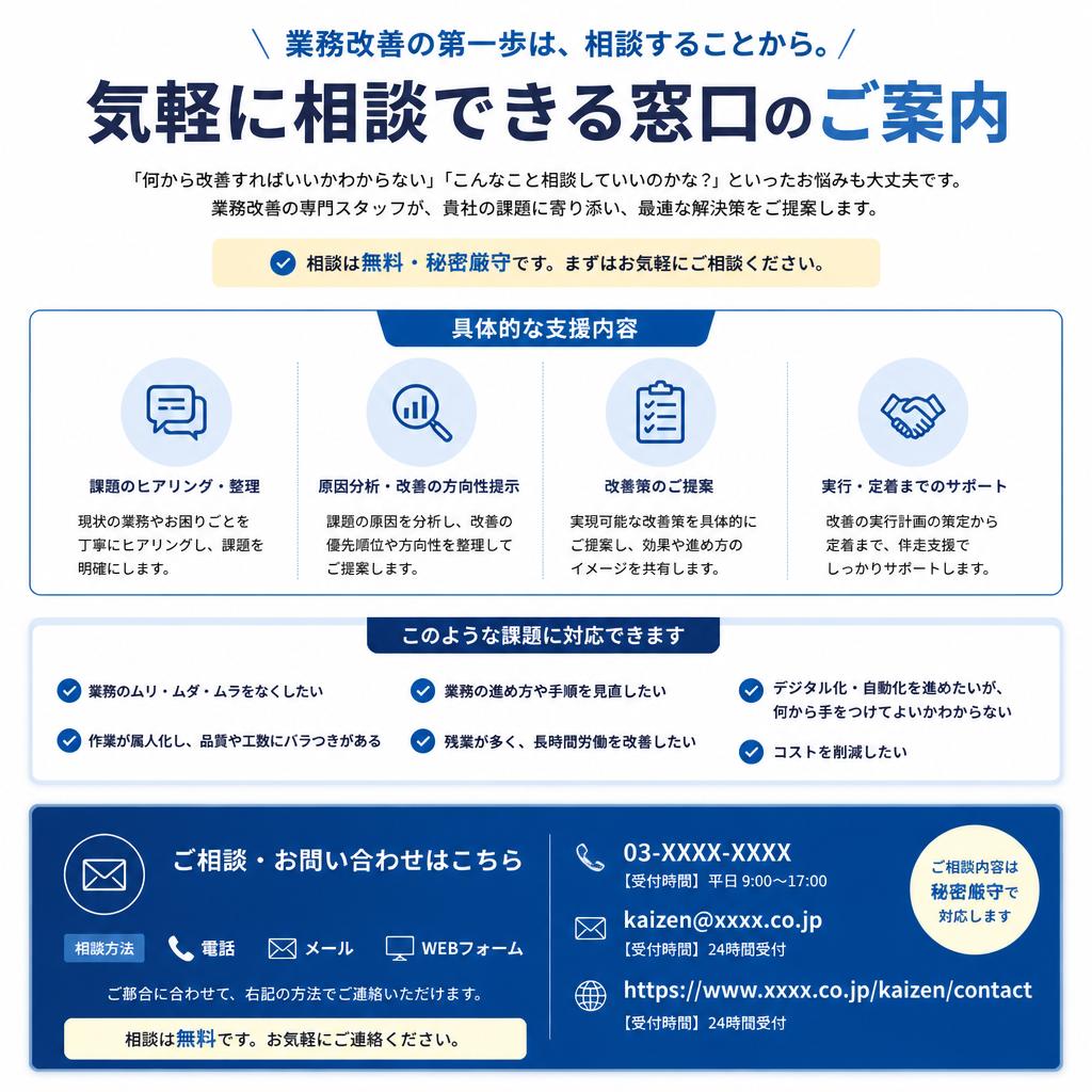 今すぐ行動を！無料相談窓口のご案内