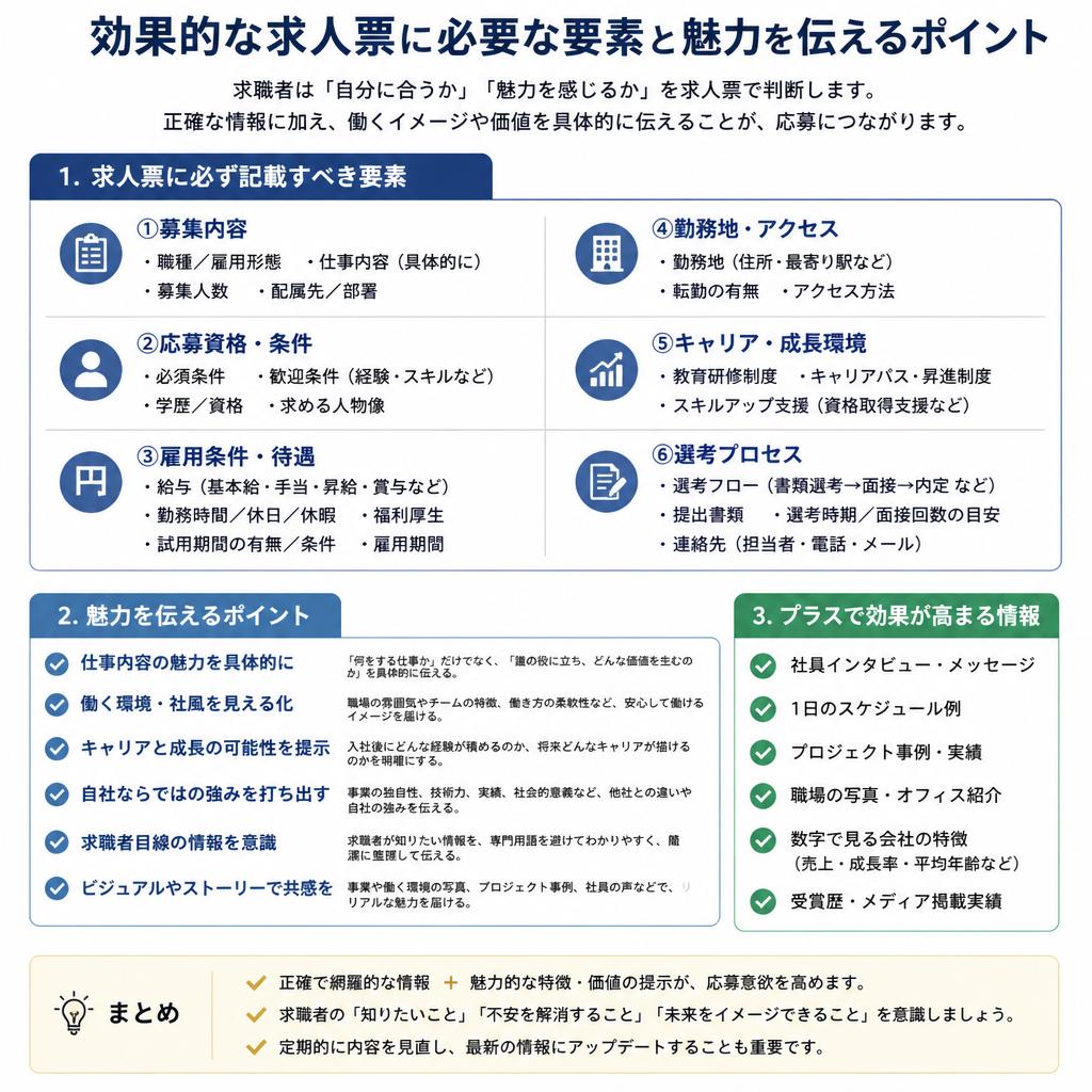 4. 魅力的な求人票の要素