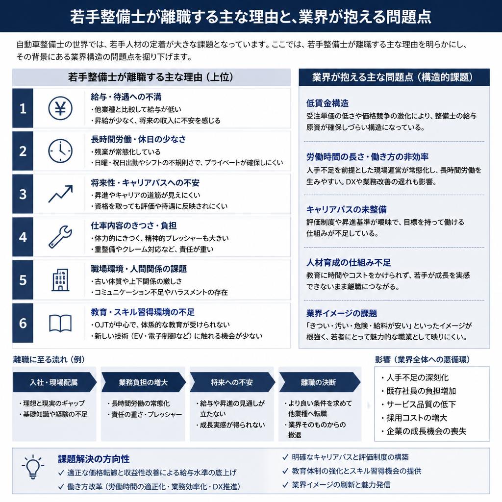 若手整備士が辞める理由