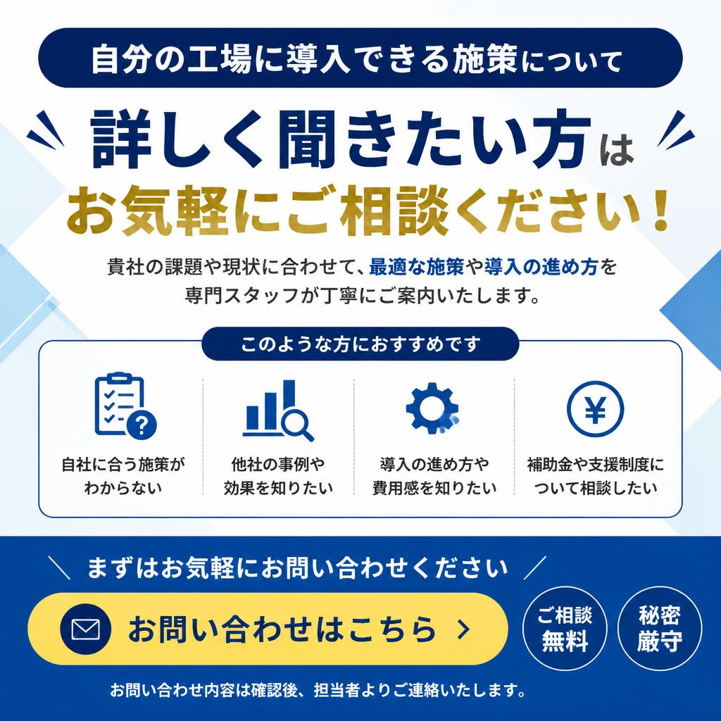 お問い合わせ: あなたの工場も変わる！