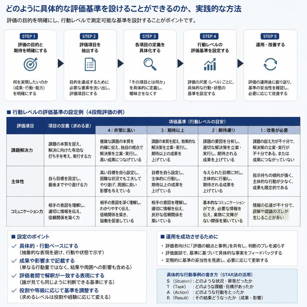 評価基準の具体化