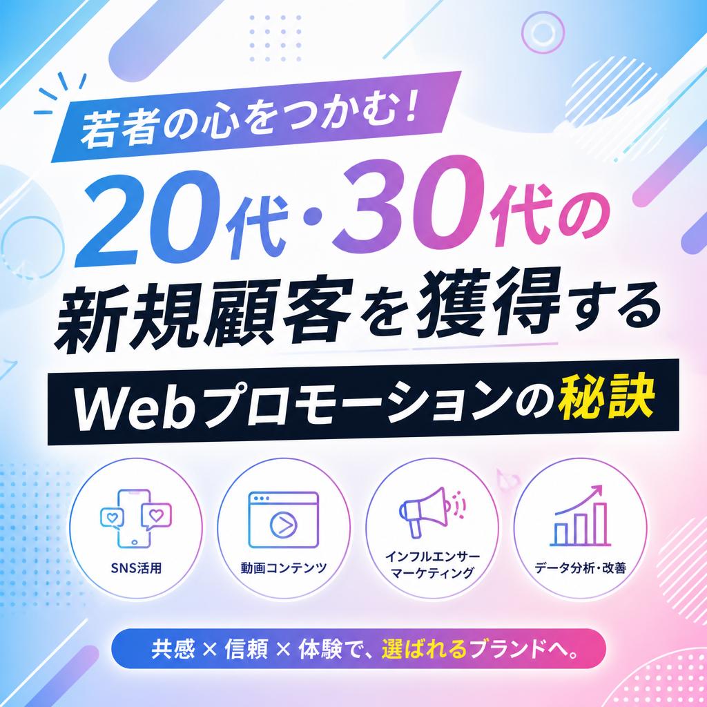 若者の心をつかむ! 20代・30代の新規顧客を獲得する Webプロモーションの秘訣