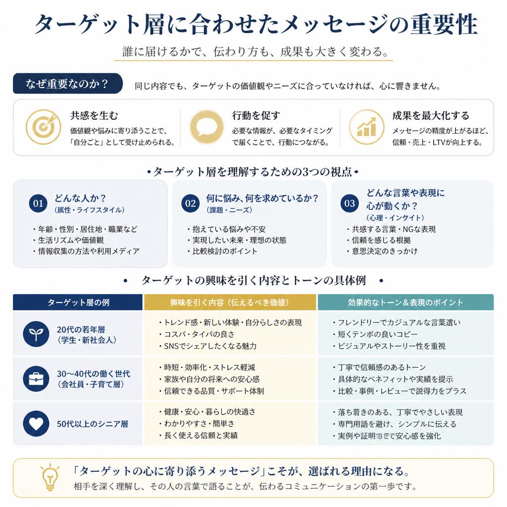 20代・30代に響くメッセージ作り