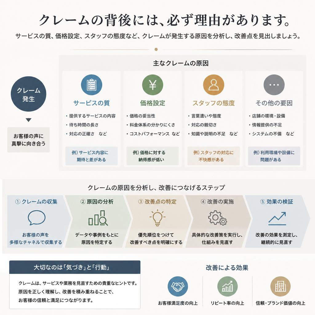 クレーム発生の原因を分析