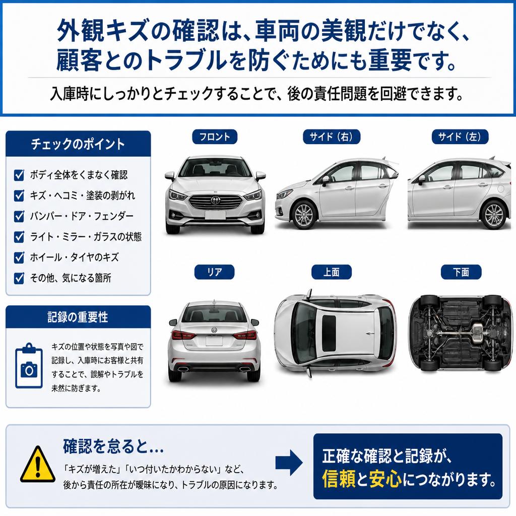 外観キズの確認の重要性