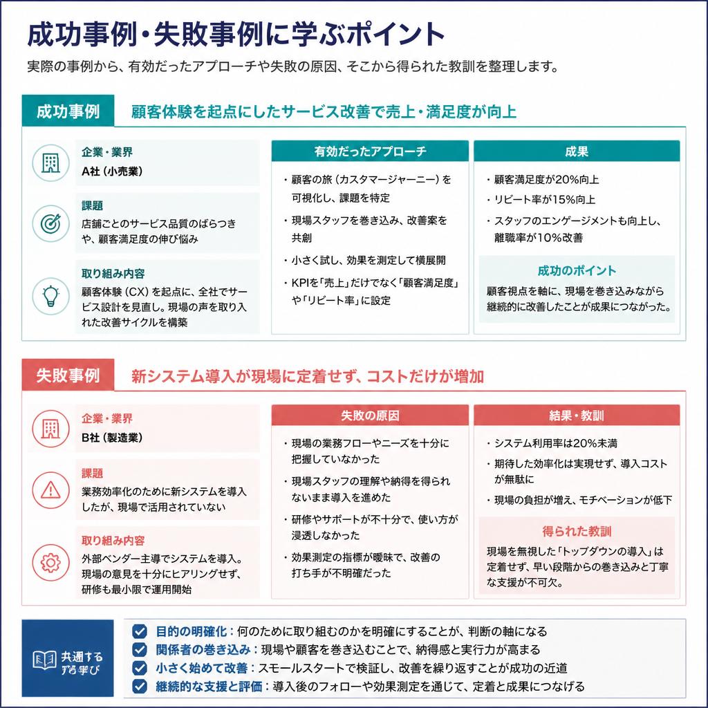 5. ケーススタディ：成功事例と失敗事例
