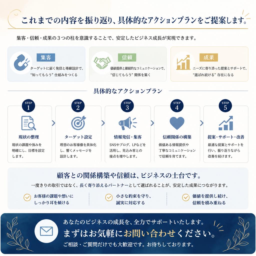 7. さあ、あなたの工場も成約率をUPしよう！