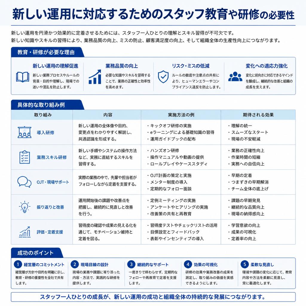 5. スタッフへの教育・研修の重要性