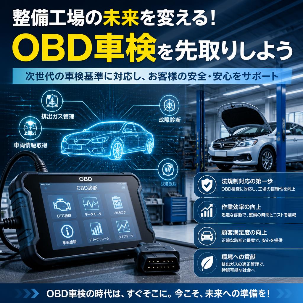 整備工場の未来を変える！OBD車検を先取りしよう