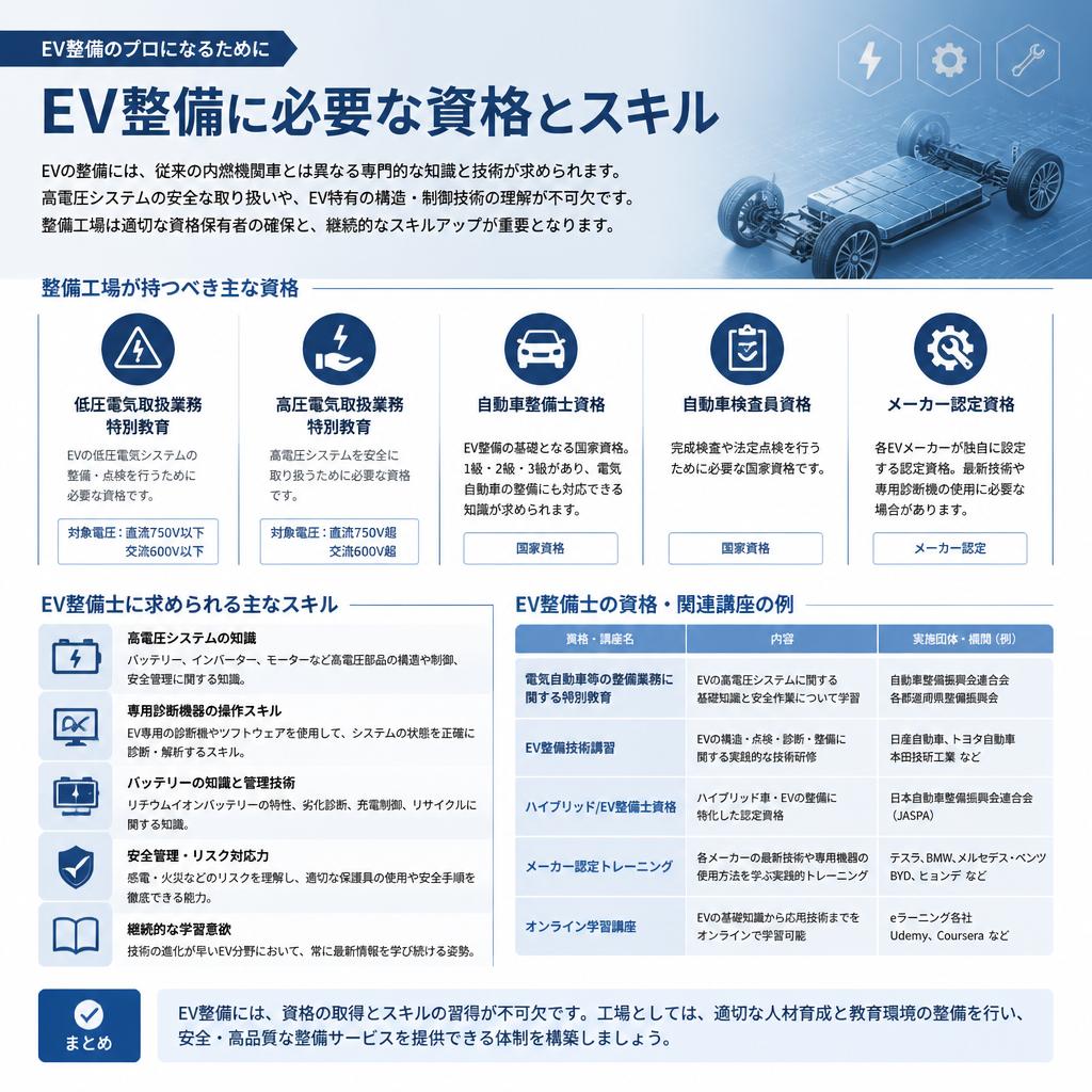 EVに特化した資格｜今から取得すべきスキル