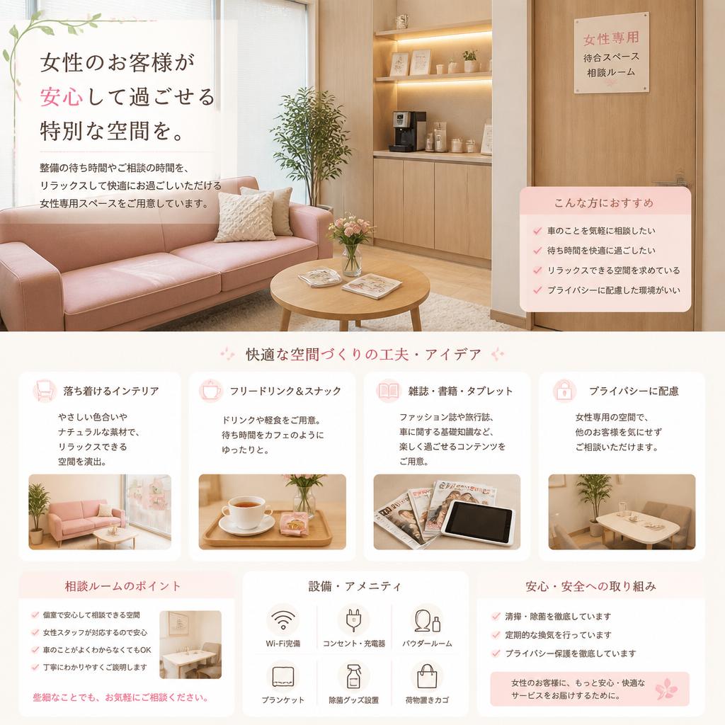 女性専用スペースの設置