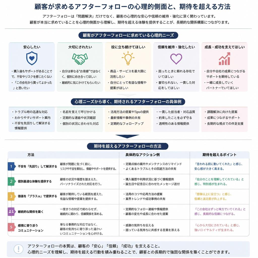 2. 顧客の期待を超えるフォローアップ