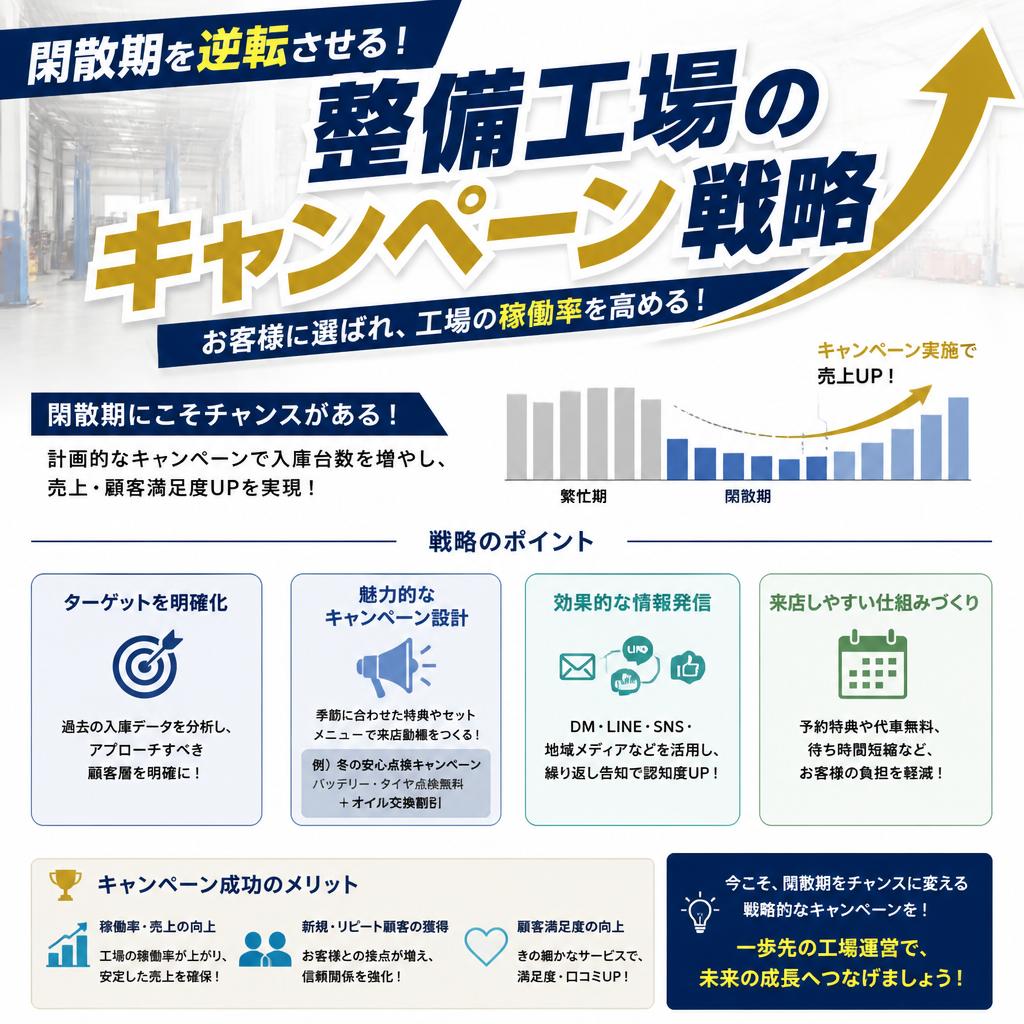 閑散期を逆転させる！整備工場のキャンペーン戦略