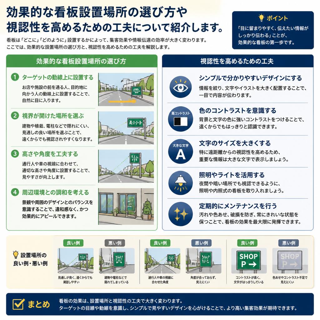 5. 看板の設置場所と視認性の確保