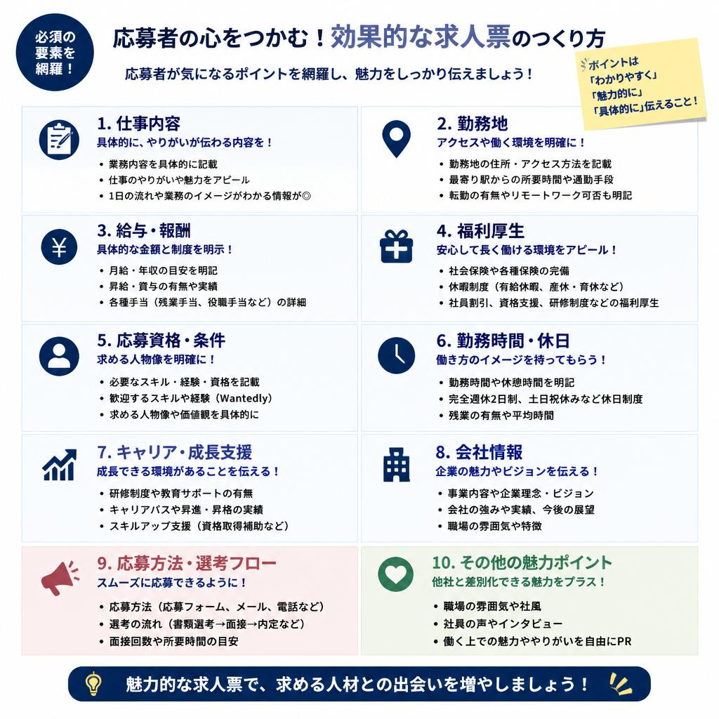 応募が来る求人票の基本要素